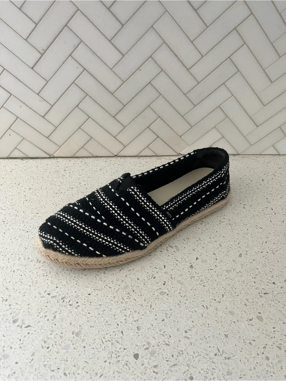 Toms Alpargata Rope Slip On Espadrille Size 8